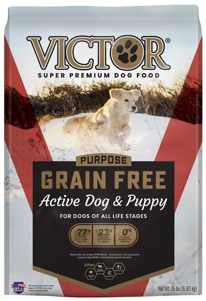 15 Lb Victor Grain Free Active Dog & Puppy - Treat